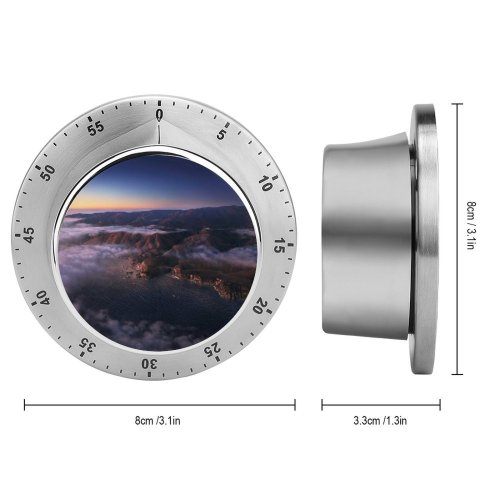 yanfind Timer Big Sur Mountains Clouds Sunrise Morning MacOS Big Sur Daylight California 60 Minutes Mechanical Visual Timer
