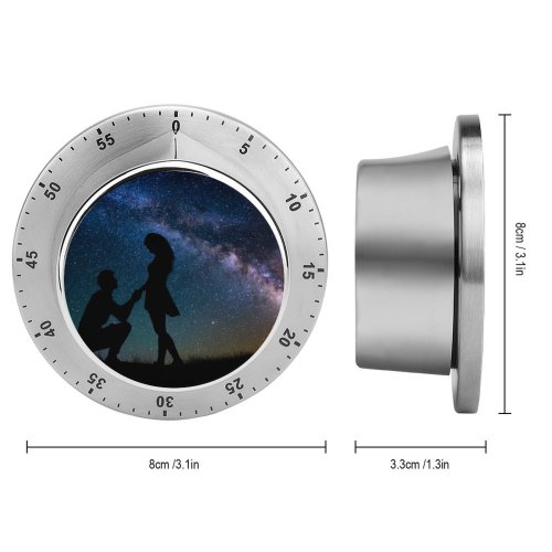 yanfind Timer Love Couple Lovers Proposal Silhouette Starry Sky Romantic Engagement 60 Minutes Mechanical Visual Timer