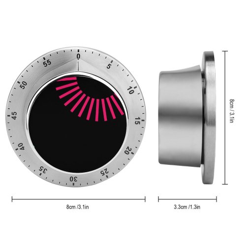 yanfind Timer Abstract Black Dark Minimal Cyan Gears Minimalist AMOLED 60 Minutes Mechanical Visual Timer