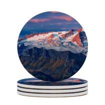 yanfind Ceramic Coasters (round) Vincentiu Solomon Marmolada  Italy  Range Snow Covered Landscape Peaks Tourist Family Game Intellectual Educational Game Jigsaw Puzzle Toy Set