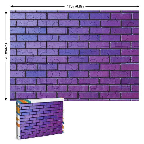 yanfind Picture Puzzle Wesley Tingey Brick Wall Purple Violet Bricks Gradients Family Game Intellectual Educational Game Jigsaw Puzzle Toy Set