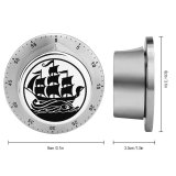 yanfind Timer Pirate Travel Transportation Wave Vessel Sail Ship Passenger Nautical Fish 60 Minutes Mechanical Visual Timer