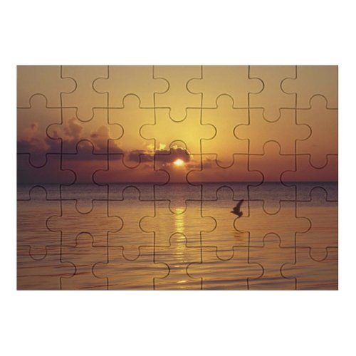 yanfind Picture Puzzle Sunset Bird  Sea Ocean Sky Horizon Sunrise Afterglow Cloud Family Game Intellectual Educational Game Jigsaw Puzzle Toy Set