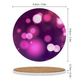 yanfind Ceramic Coasters (round) Abstract Bokeh Purple Sparkles Family Game Intellectual Educational Game Jigsaw Puzzle Toy Set