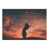 yanfind Picture Puzzle Alexandro David Girl Silhouette Evening Sky   Dusk Mood Family Game Intellectual Educational Game Jigsaw Puzzle Toy Set