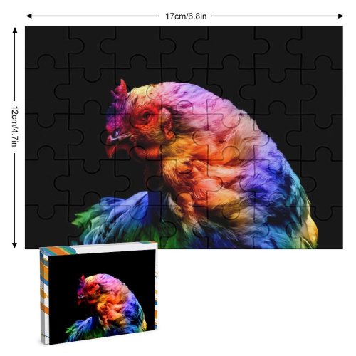 yanfind Picture Puzzle Dark Chicken Colorful AMOLED Family Game Intellectual Educational Game Jigsaw Puzzle Toy Set