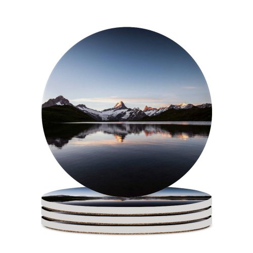 yanfind Ceramic Coasters (round) Gerard Sunrise Morning Bachalpsee Lake Reflections Switzerland Family Game Intellectual Educational Game Jigsaw Puzzle Toy Set