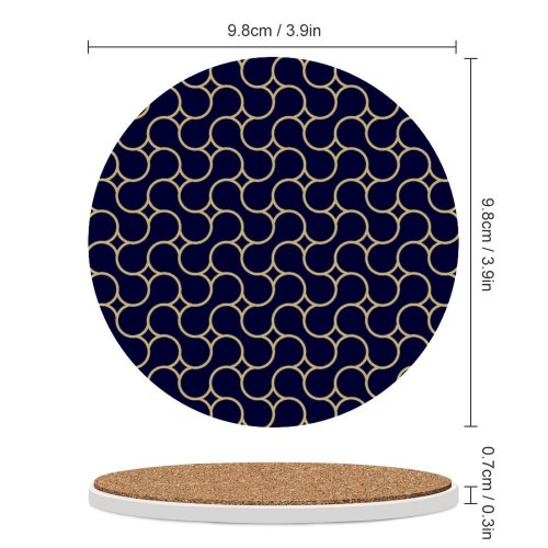 yanfind Ceramic Coasters (round) Decoration Simplicity Striped Shaped Seamless Grid Interlocked Row Cube Sewing  Slanted Family Game Intellectual Educational Game Jigsaw Puzzle Toy Set