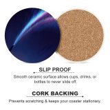 yanfind Ceramic Coasters (round) Fantasy Fleeting Dive Lighting Silhouette Sky Space Meteors Dream Family Game Intellectual Educational Game Jigsaw Puzzle Toy Set