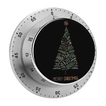 yanfind Timer Christmas Ornament Tree Pine Simplicity Fashioned Winter Forest Pinaceae USA Art Doodle 60 Minutes Mechanical Visual Timer
