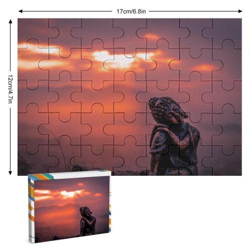 yanfind Picture Puzzle Cute Statue Sunset Family Game Intellectual Educational Game Jigsaw Puzzle Toy Set