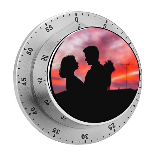 yanfind Timer Travis Grossen Love Couple Silhouette Sunset Romantic 60 Minutes Mechanical Visual Timer