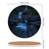 yanfind Ceramic Coasters (round) Gerald Berliner Kaaterskill Falls Waterfall Night York USA Family Game Intellectual Educational Game Jigsaw Puzzle Toy Set
