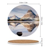 yanfind Ceramic Coasters (round) Sven Muller Lake Mountains Landscape Family Game Intellectual Educational Game Jigsaw Puzzle Toy Set