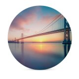 yanfind Ceramic Coasters (round) Oakland Bay   Francisco California Sunrise Exposure Landscape Family Game Intellectual Educational Game Jigsaw Puzzle Toy Set