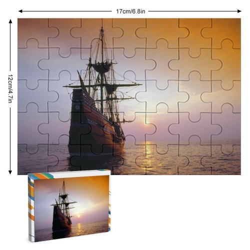 yanfind Picture Puzzle Tall Model Sea History Rigging Cultures  Sunset Mode Transport Outdoors Transportation Family Game Intellectual Educational Game Jigsaw Puzzle Toy Set