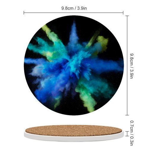 yanfind Ceramic Coasters (round) Burst  MacOS Sierra Family Game Intellectual Educational Game Jigsaw Puzzle Toy Set
