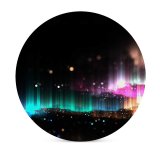 yanfind Ceramic Coasters (round) Abstract Dark Glitter Glowing Colorful Lights Family Game Intellectual Educational Game Jigsaw Puzzle Toy Set