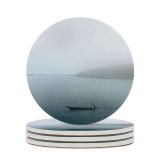 yanfind Ceramic Coasters (round) Atlantic Images Ocean Fog Mist Kids Wallpapers Boat Lake  Travel Tree Family Game Intellectual Educational Game Jigsaw Puzzle Toy Set