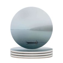 yanfind Ceramic Coasters (round) Atlantic Images Ocean Fog Mist Kids Wallpapers Boat Lake  Travel Tree Family Game Intellectual Educational Game Jigsaw Puzzle Toy Set