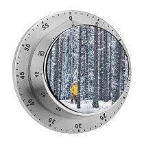 yanfind Timer Europe Coniferous Lifestyles Tree Hiking Snow Warm Snowcapped Forest Young Norway Scenics 60 Minutes Mechanical Visual Timer