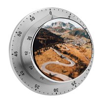 yanfind Timer Autumn Mountains Landscape Road Aerial Forest Italy 60 Minutes Mechanical Visual Timer