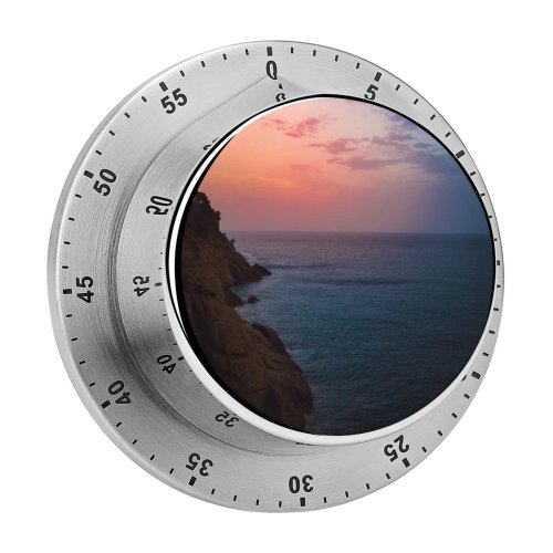yanfind Timer Luca Bravo Sunset Cliff Seascape Dawn  Seashore Coastline Sky 60 Minutes Mechanical Visual Timer
