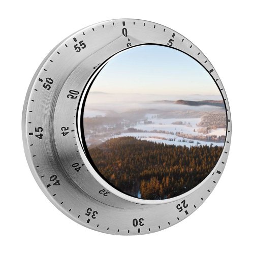 yanfind Timer Stolowe Mountains National Park Foggy Mist Landscape Winter Poland 60 Minutes Mechanical Visual Timer