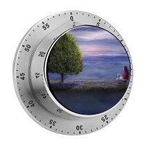 yanfind Timer Fantasy Girl Dream Surreal Floating Lone Tree Above Clouds Sunrise 60 Minutes Mechanical Visual Timer