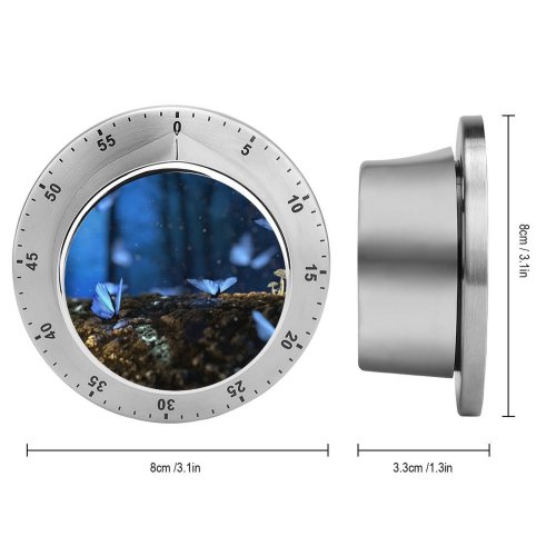 yanfind Timer Butterflies Mushroom Plants Macro Forest Bokeh 60 Minutes Mechanical Visual Timer
