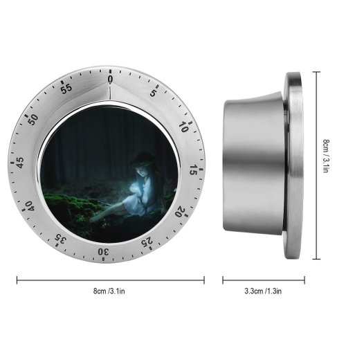 yanfind Timer Travis Schluter Fantasy Cute Girl Enchanted Forest Magical Surreal Glowing Smiling Fairy 60 Minutes Mechanical Visual Timer