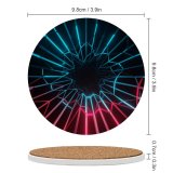 yanfind Ceramic Coasters (round) Abstract Electric Neon Colorful Dark Lighting Family Game Intellectual Educational Game Jigsaw Puzzle Toy Set