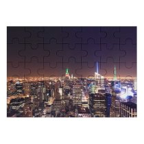 yanfind Picture Puzzle York City Cityscape Lights Night Time Horizon Exposure Landmark Aerial Rockefeller Center Family Game Intellectual Educational Game Jigsaw Puzzle Toy Set