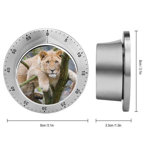 yanfind Timer Tambako Jaguar Young Lioness Cub Tree Branches Big Cat Lion  Carnivore 60 Minutes Mechanical Visual Timer