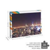 yanfind Picture Puzzle York City Cityscape Lights Night Time Horizon Exposure Landmark Aerial Rockefeller Center Family Game Intellectual Educational Game Jigsaw Puzzle Toy Set