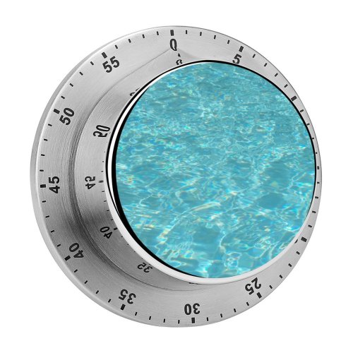 yanfind Timer Texture Aqua Turquoise Azure  Pool 60 Minutes Mechanical Visual Timer