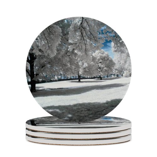 yanfind Ceramic Coasters (round) Images Kassel Flora Frost Landscape Public Grass Wallpapers Plant Outdoors Tree Forest Family Game Intellectual Educational Game Jigsaw Puzzle Toy Set