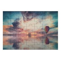 yanfind Picture Puzzle Hot  Balloon Multicolor Colorful Sky Reflection Clouds Sky Family Game Intellectual Educational Game Jigsaw Puzzle Toy Set