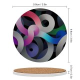 yanfind Ceramic Coasters (round) Abstract  Silver Dark Family Game Intellectual Educational Game Jigsaw Puzzle Toy Set