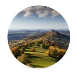 yanfind Ceramic Coasters (round) Sven Muller Castle Landscape Meadow Autumn Trees Scenery Cloudy Sky Aerial Horizon Family Game Intellectual Educational Game Jigsaw Puzzle Toy Set