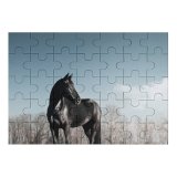 yanfind Picture Puzzle Horse Race Clear Sky Family Game Intellectual Educational Game Jigsaw Puzzle Toy Set