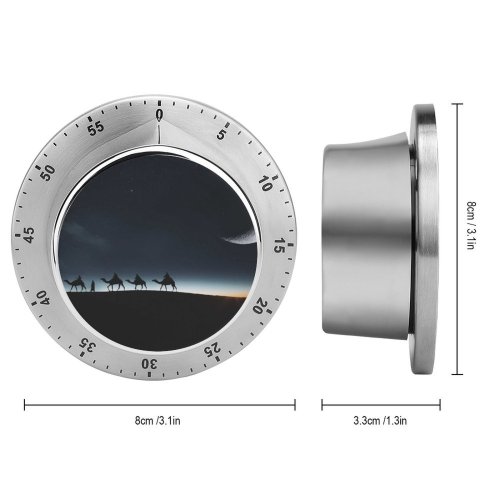 yanfind Timer Black Dark Camels Silhouette  Dark Night Sky 60 Minutes Mechanical Visual Timer