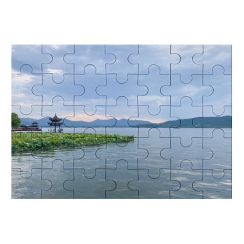 yanfind Picture Puzzle Dusk Chinese Cultures Summer Architecture Tree Building UNESCO Tranquil Classical Games Landscape003 Family Game Intellectual Educational Game Jigsaw Puzzle Toy Set