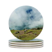 yanfind Ceramic Coasters (round) Images Fog Country Hillside Landscape Hiking Riding Grass Wallpapers  Outdoors Rock Family Game Intellectual Educational Game Jigsaw Puzzle Toy Set
