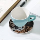 yanfind Ceramic Coasters (round) Mike Van Den Bos Leopard Wildlife Jaguar Closeup ARTIS Amsterdam Netherlands Family Game Intellectual Educational Game Jigsaw Puzzle Toy Set
