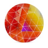 yanfind Ceramic Coasters (round) Abstract Colorful Triangles Gradients Polygonal Family Game Intellectual Educational Game Jigsaw Puzzle Toy Set