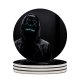 yanfind Ceramic Coasters (round) Black Dark Neon Dark Hoodie Light Family Game Intellectual Educational Game Jigsaw Puzzle Toy Set