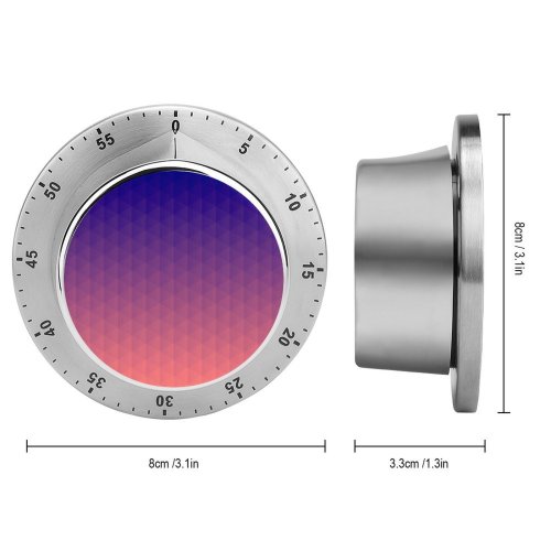 yanfind Timer Pixelated Simplicity Grid Sunset Purple Blank  Fashionable Neon Creativity France Attitude 60 Minutes Mechanical Visual Timer