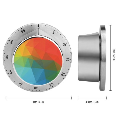 yanfind Timer Effects Brightly Placard Turquoise Neon Hexagon   Natural Dimensional Photographic Shiny 60 Minutes Mechanical Visual Timer