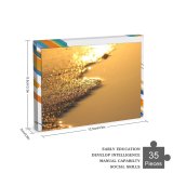 yanfind Picture Puzzle  Gold Sand Pool Beach  Warm  Puddle Smooth Sunset Coast Family Game Intellectual Educational Game Jigsaw Puzzle Toy Set